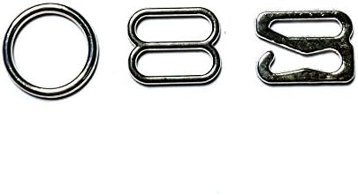 150 pcs/lot Metal Lingerie Adjustment Strap Slides Hardware Sewing Clips Clasp Hooks for Bra STRP Sliver Color (10mm)