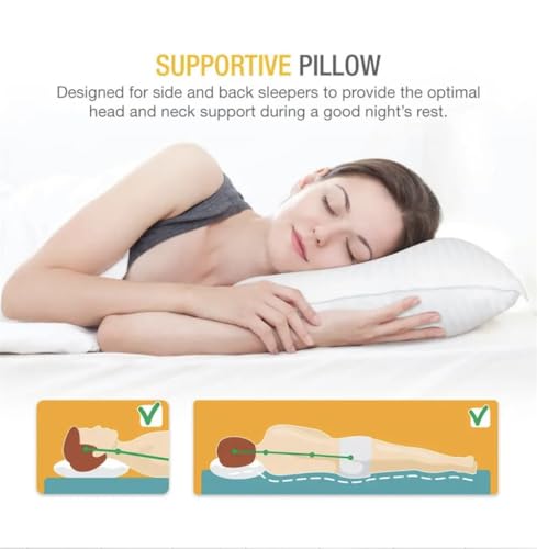 Set 2 Almohadas de poliéster Queen ergonómicas miniatura 4