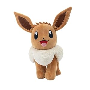 Pokemon 12″ Large Eevee Plush – Officially Licensed – Let’s Go Starter Figure – Authentic Soft 12-inch Stuffed Animal Toy – Easter Basket Stuffer Gift for Kids, Boys, Girls – 2+