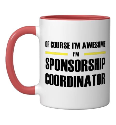 The Original Awesome Sponsorship Coordinator Ceramic Mug, Red/White