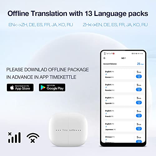 Timekettle M3 Language Translator Earbuds, Two-Way Translator Device with APP for 40 Languages & 93 Accents Online, Offline Translator for Exploring Expat Life Freely, Compatible with iOS & Android 7 Timekettle M3 Language Translator Earbuds, Two-Way Translator Device with APP for 40 Languages & 93 Accents Online, Offline Translator for Exploring Expat Life Freely, Compatible with iOS & Android - Image 5