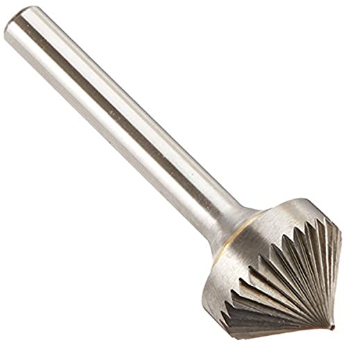 Image of Drill America SK-2 Carbide Burr /Rotary File 90 Degree Included Angle Double Cut for Die Grinder 5 /16 inch Dia. x 3 /16 inch Cut Length with 1 /4 inch Shank and 2 inch Overall Length, DUL Series