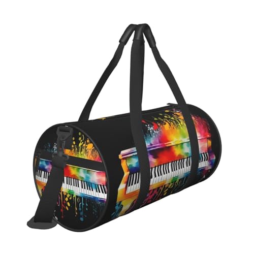 Sac à bagages motif clavier piano coloré et léger avec sangle