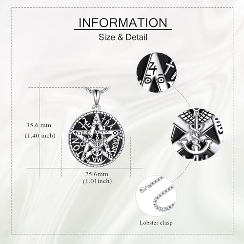 Tetragrammaton De Plata 925 Sterling Silver Tetragrammaton Necklace Tetragrammaton Pendant Amuleto De Proteccion Jewelry for Women Men4