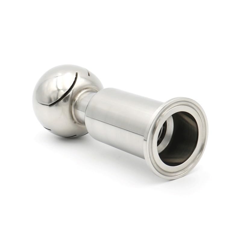 Rotary Spray Cleaning Ball 304 Stainless Steel Rotary Spray Ball Tri Clamp 1-2 in 360 Degree Coverage CIP Fitting(2 in)