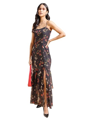 Image of Tokyo Talkies Women's Sleeveless Shoulder Straps Printed Dresses | Stylish| Casual