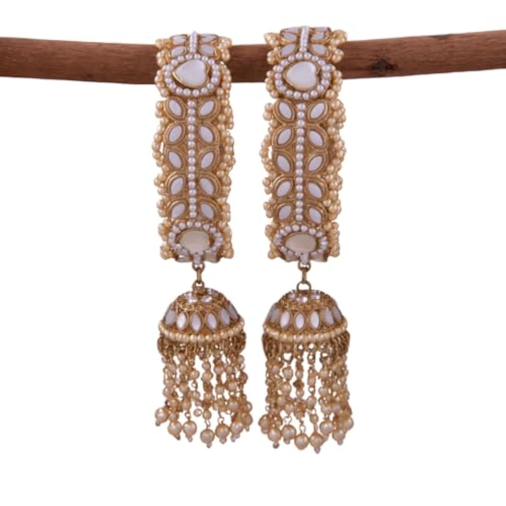 Elegant Gold Plated Bangles with Jummar Design Set of 2