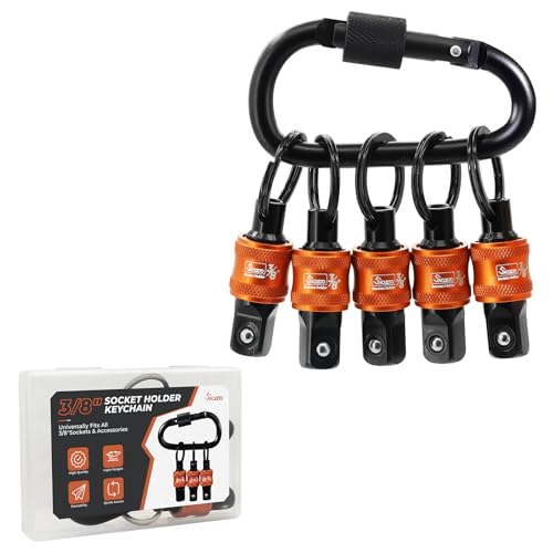 5PCS 3/8" Socket Holder Keychain,Drive Quick-Release Organizer