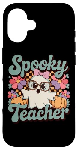 Diseño Espeluznante de Calabaza Fantasma para Profesor de Halloween Carcasa para iPhone 16