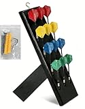 Dart Holder ’DartDock’, Solid Wood Dart Holder for up to 12 Darts,Wall Mount Includes Mounting Material,Practical Dart Accessories for Soft Darts and Steel Darts