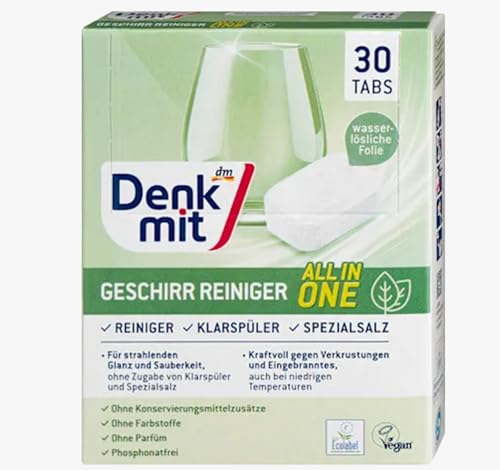 Denkmit Pastiglie per lavastoviglie Nature, 30 pezzi