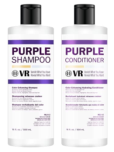 Purple Shampoo and Conditioner for Blonde, Silver and Gray Highlighted