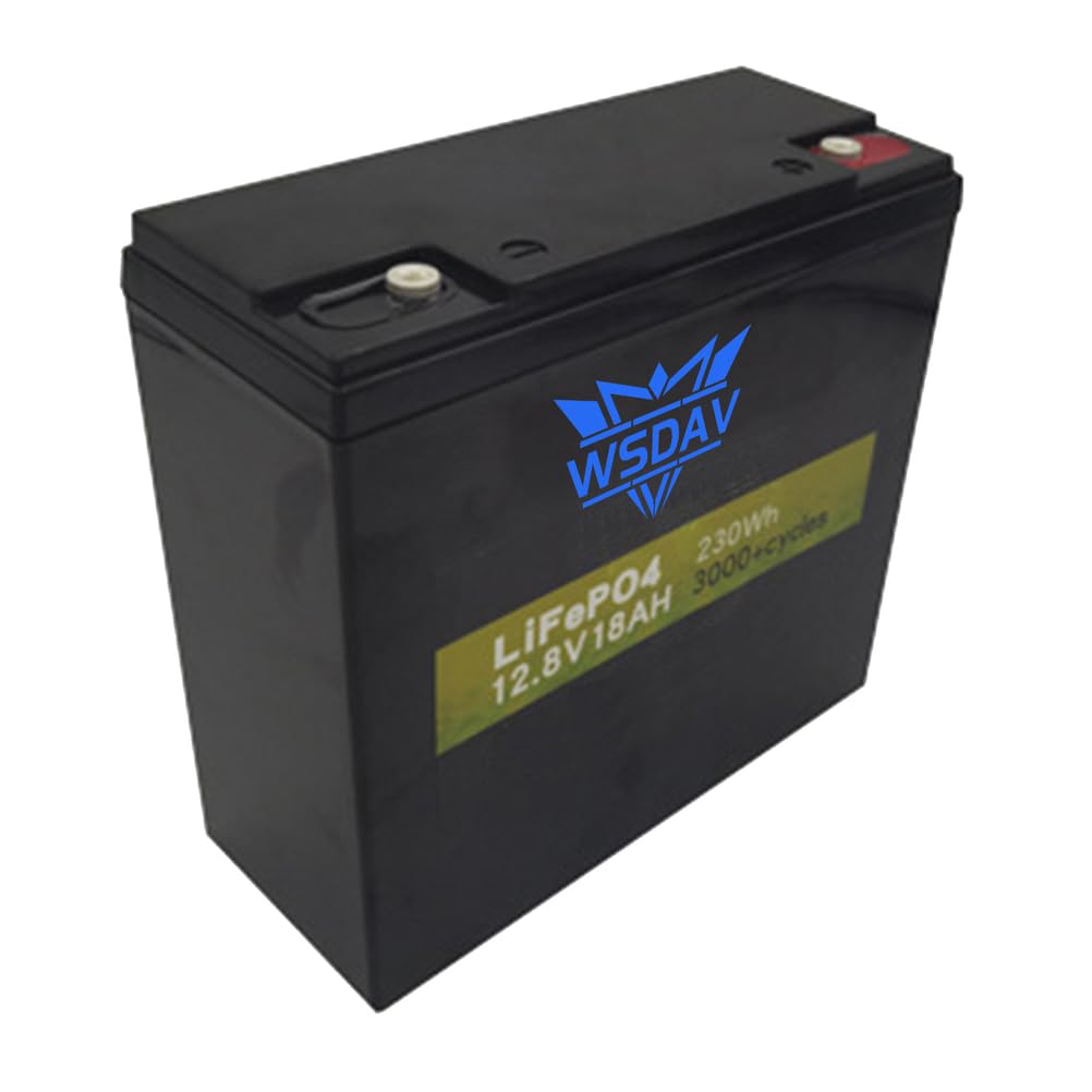 Batteria di accumulo di energia da 12,8 V Batteria al Litio Ferro fosfato da 12,8 V 18 Ah per Motore da 0 a 250 W con Scheda di Protezione BMS