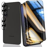 Conçu Anti-Spy Verre Trempé pour Samsung Galaxy S24 FE, Conseils En raison du matériau, le protecteur d'écran de confidentialité n'est pas compatible avec le déverrouillage par empreinte digitale (veuillez bien réfléchir avant d'acheter). Le protecteur d'écran de confidentialité assombrira légèrement l'écran mais n'affectera pas l'expérience de visionnage. Vous pouvez augmenter la luminosité de l'écran de 10 à 20 % selon vos besoins