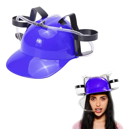 Generisch Bier Soda Guzzler Cascos | Cascos de Bebida para Cerveza | Sombrero de , Pajita para Bebidas de Cerveza Soda Cola, Utensilios Divertidos para Fiestas, Rosa, Amarillo, Rojo, Azul