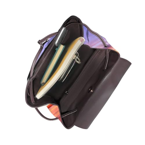 Sac à dos mode en cuir nylon imperméable léger et antivol noir - 4