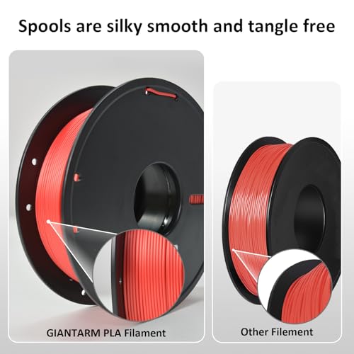 Image of GIANTARM 3D Printer Filament, 0.5kg Red PLA Filament, 1.75mm Dimension Accuracy + /- 0.03mm, 3D Printing Filament