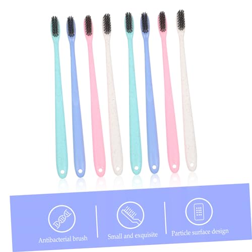 FOMIYES 10 Stück Teiliges Zahnbürsten mit Aktivkohle Extra Ergonomisches Design für Erwachsene Optimale Mundpflege und Gründliche – Bild 6
