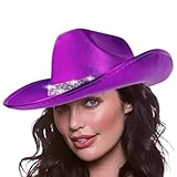 Cowboyhut – atmungsaktive PP- und Filzmaterialien Krempe ROODEO Hut | Rollenspiel-Outfit klassischer Cowboy | authentischer Stil für jeden westlichen Anlass