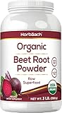 Organic Beet Root Powder | 3lb Bulk Supplement | Raw Superfood | Vegan, Non-GMO, and Gluten Free Formula | by Horbaach