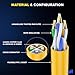 Maximm Cat 6 Ethernet Cable 25 ft (12-Pack) - High-Speed LAN Cable, Internet Cable, Patch Cable, and Network Cable - UTP, 10Gbps, 550MHz Ethernet Cord - Yellow