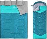 oaskys Camping Sleeping Bag 1 Single Sleeping Bag & 1 Double Sleeping Bag