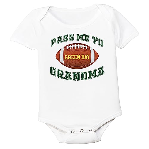 Future Tailgater Football Pass Me to GrandMa Baby Bodysuit for Green Bay Fans
