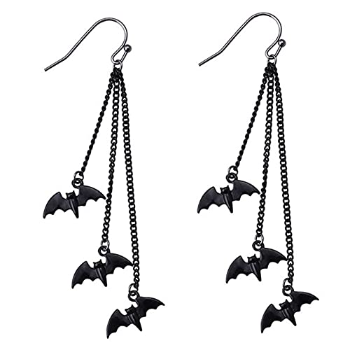 YYZLL Lustige Halloween Fledermaus Ohrringe Kreative Dangle Ohr Ohrstecker Long Dangle Haken Ohrringe Party Schmuck Geschenk für Frauen Mädchen Cover