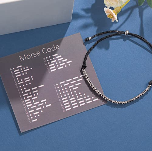 ASELFAD-Morse-Code-Bracelets-for-Women-Stocking-Stuffers-for-Women-Christmas-Gifts-for-Women-Teen-Girls-Trendy-Stuff-Funny-White-Elephant-Gifts-for-Adulats-Best-Friend-Birthday-Gifts-for-Women