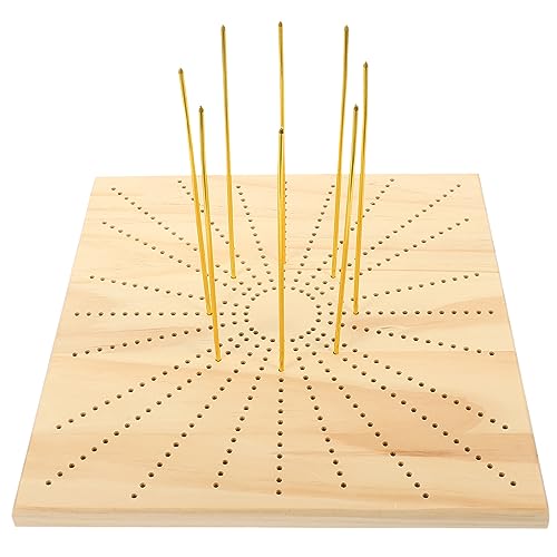 Homoyoyo 1 Set Handmade Knitting Board Crochet Positioning Tool for DIY Projects Durable Weaving Board for Beginners and Craft Enthusiasts