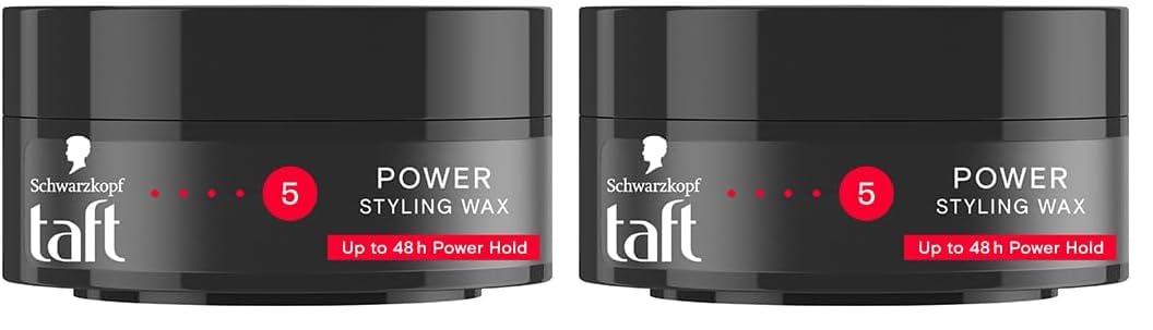 Schwarzkopf TAFT Power Hair Wax For Luminous Shine And Glossy Hair, Hold 5 Lasts 48 Hours, Easy to Wash Out With No Stickiness, For All Hair Types, No Greasy Residue - 75ML (Pack of 2)-image-8