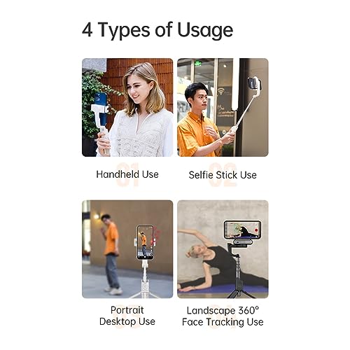 Hohem iSteady Q Estabilizador Gimbal de 3 eixos para smartphone, cardan dobrável para telefone com c