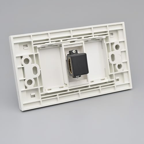 Placa de pared HDMI de 90 grados y toma frontal rectangular de 4.72 x 2.76 pulgadas 5