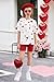Arshiner Girls Outfits Summer Clothes Short Sleeve Pullover Tee and Biker Shorts Set Kids Fashion Clothing Sets Red 7-8Y