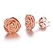 Produktbild Muttertagsgeschenk Esberry 18 Karat Vergoldung 925 Sterling Silber Rose Ohrstecker Hypoallergene Blume Ohrringe Schmuck Geschenke für Frauen und Mädchen, Mama Geschenk. (Rose Gold)