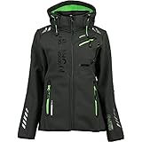 Chaqueta multifunción softshell impermeable para mujer de Geographical Norway gris oscuro S