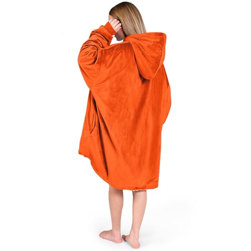Image of Bare Home Wearable Blanket Hoodie - Soft Plush Sherpa - Warm and Cozy - Oversized Wearable Blanket