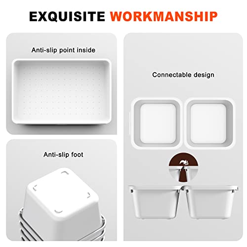 Fkamz Craft Organizers And Storage Box Tray Divider Set 24 Pieces, Rolling Storage Cart Drawer Organizer Art Bin For Ribbons, Beads, Sticker, Yarn, And Ornaments, Sewing Work Bench Small Parts #TOP3