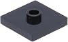 LEGO Plate, Modified 2 x 2 with Groove and 1 Stud in Center (Jumper) Part number 87580 (White, 10, Bricks)