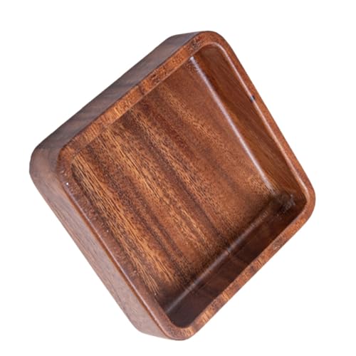 TOGEVAL 胡桃木製トレー おしゃれな木製スナックトレイ 食品サービスプレート 四角形多用途お盆 ケーキや果物盛り付け用茶菓子皿