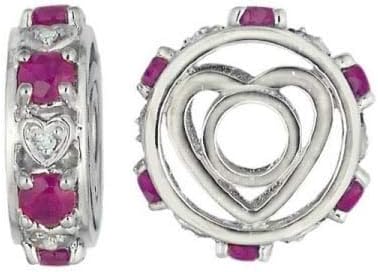 Storywheels S091R Silver Ruby and Diamond Wheel Containing 6 Ruby, 6 Diamond