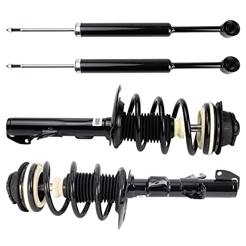 Image of TRQ Front and Rear Complete Strut Assembly & Shock Absorber Kit Complete Strut & Coil Spring Assembly Compatible with 2014-2018 Jeep Cherokee