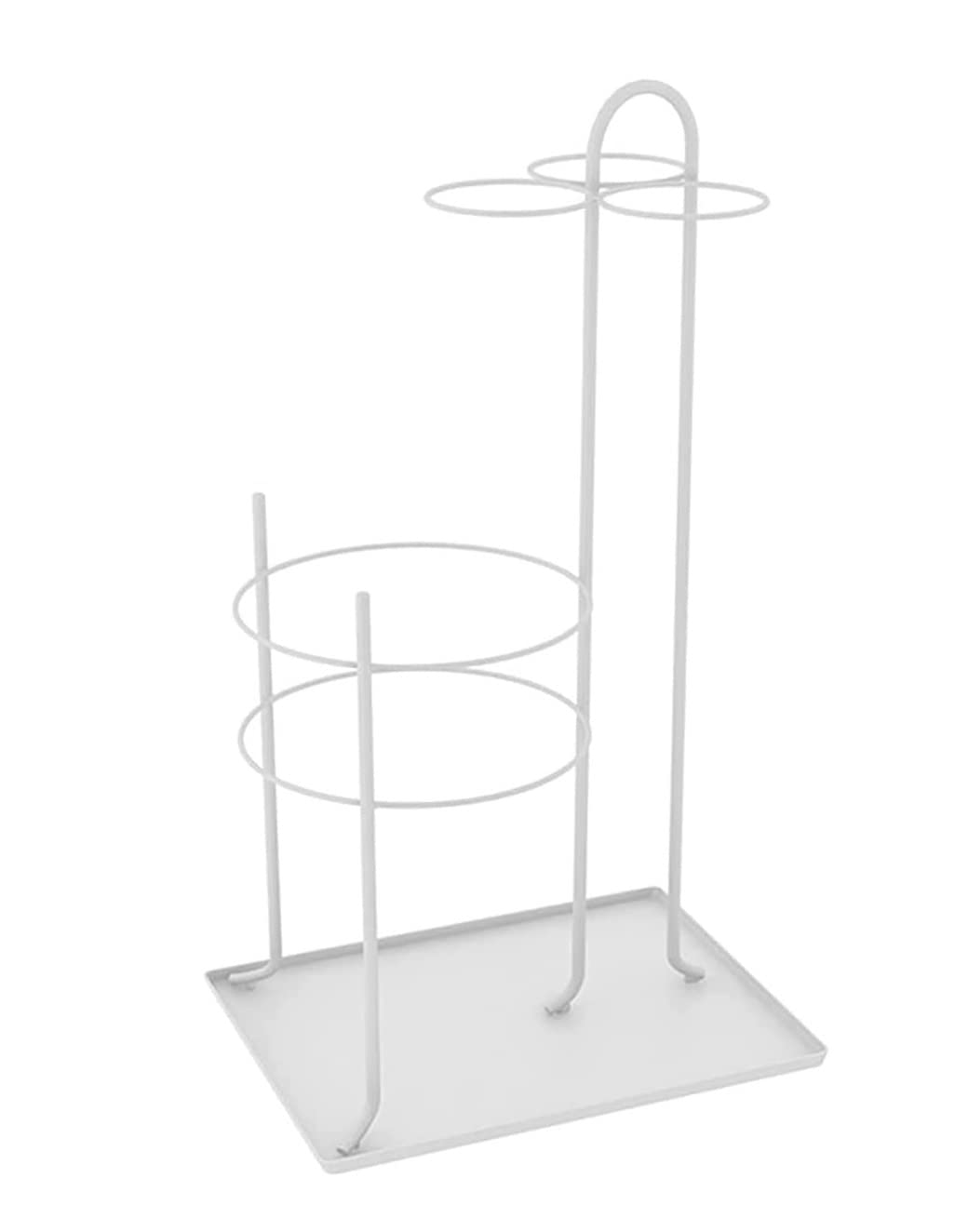 Resistente DiseñO Soporte De Paraguas De Metal Bastidores De Paraguas Almacenados 6 Marco De Paraguas Soporte De Paraguas para Bastones Bastones Paraguas Alta Durabilidad(White)