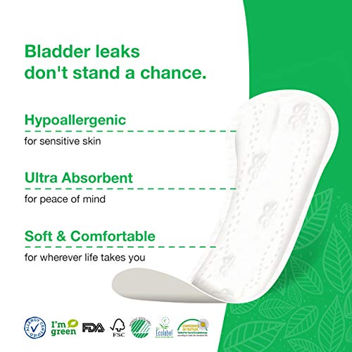 Veeda Daily Natural Premium Incontinence And Postpartum Panty Liners, For Bladder Leakage Protection, Lite Long Absorbency, Long Length, 44 Count #TOP1