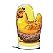 Oven Mitts and Potholders Set of 2 for Kitchen Baking Cooking GrayBird's Nest Golden Chicken Thick and Durable