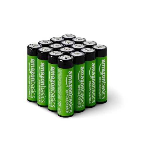 Amazon Basics 16-Pack Rechargeable AA NiMH Batteries, 2000 mAh, 1.2V, Low Self Discharge, Pre-Charged, Recharge up to 1000x Times by Amazon Basics - Used condition - US$13.42