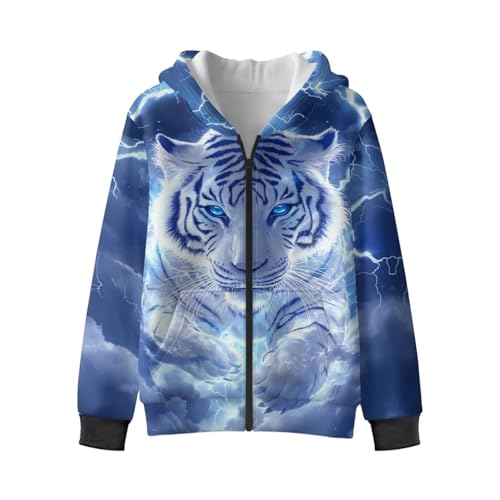 Dolyues Boys Zip Up Hoodie Soft Fleece Basic Hooded Sweatshirt for Boys with Pockets and Long Sleeve Size S-XL