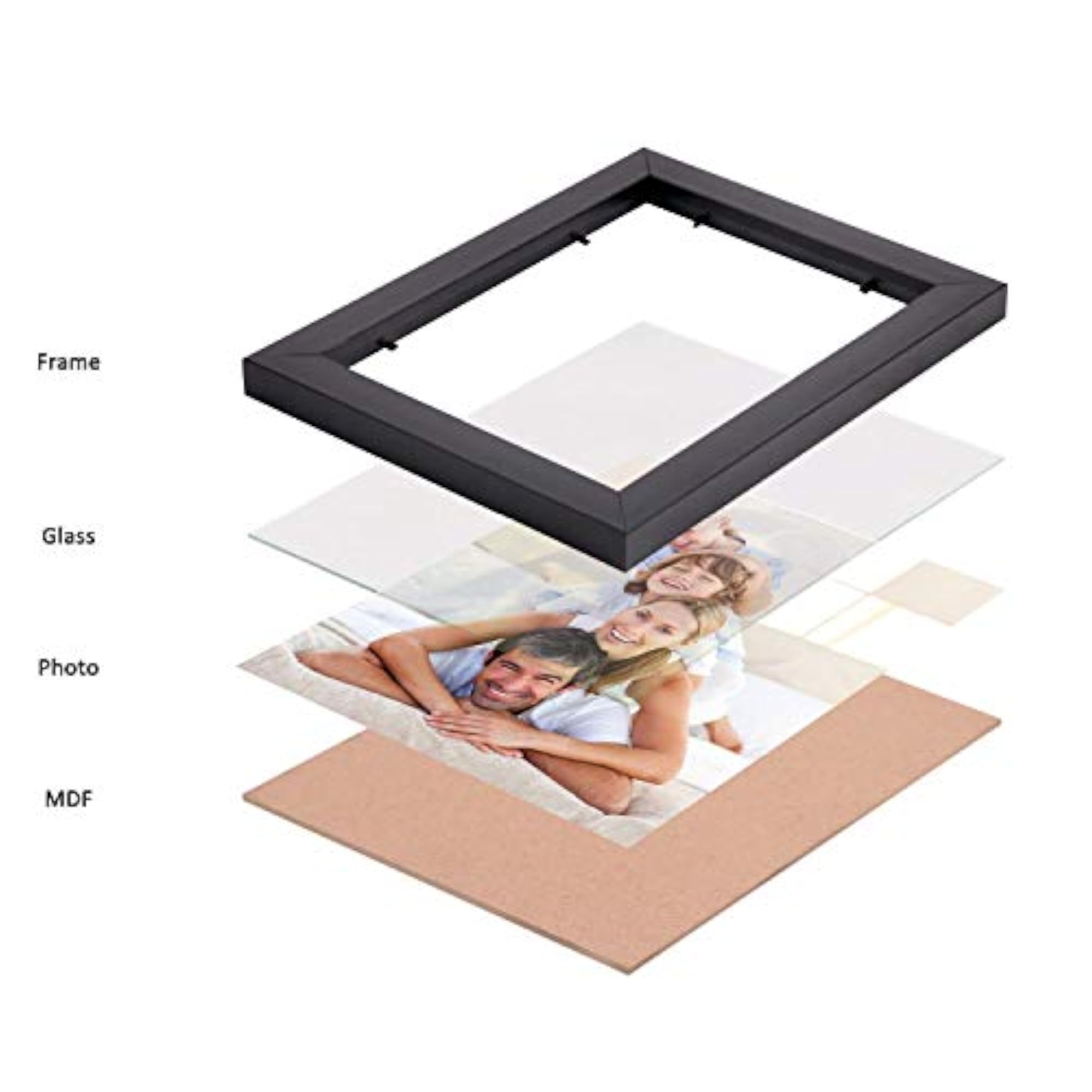 Wall-Mounted Photo Frame Set, 9 Picture Frames, 6x8 inch