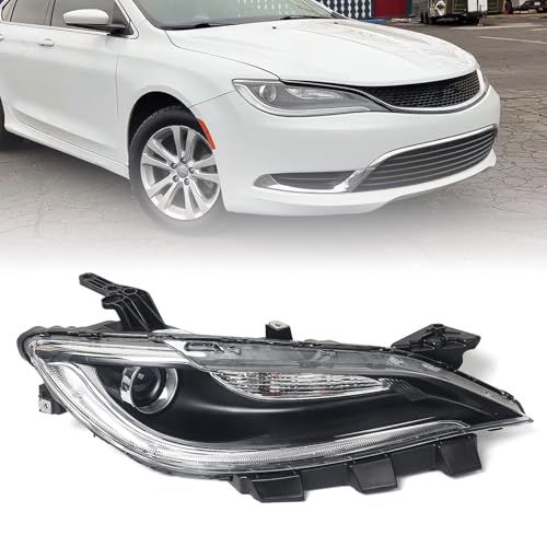 Huray Halogen Headlight Assembly Fit for Chrysler 200 2015 2016 2017 RH Projector Headlamp w/o LED DRL OE Style Replacement for CH2503260 68284785AA Right Passenger Side by Huray - Used condition - US$79.68