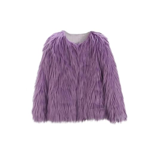 Girls Faux-Fur Jacket Coat Girls Winter Coat Snowday Thick Warm Fashion Cool Outwear Clothes 2-10 Years